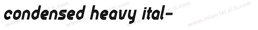 condensed heavy ital字体转换